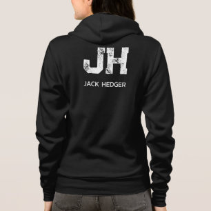 SUDADERA MONOGRAMA DE DOS LETRAS BLANCO MINIMALISTA NOMBRE