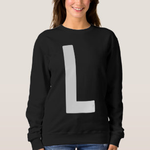 Sudadera Monograma de letra mayúscula L Inicial de la fuent