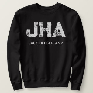 SUDADERA MONOGRAMA DE NOMBRE DE TRES LETRAS BLANCO MINIMALI