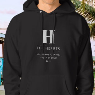 Sudadera Monograma de nombre y mensaje moderno editable   N