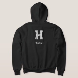 SUDADERA MONOGRAMA DE UNA LETRA BLANCA MINIMALISTA NOMBRE N