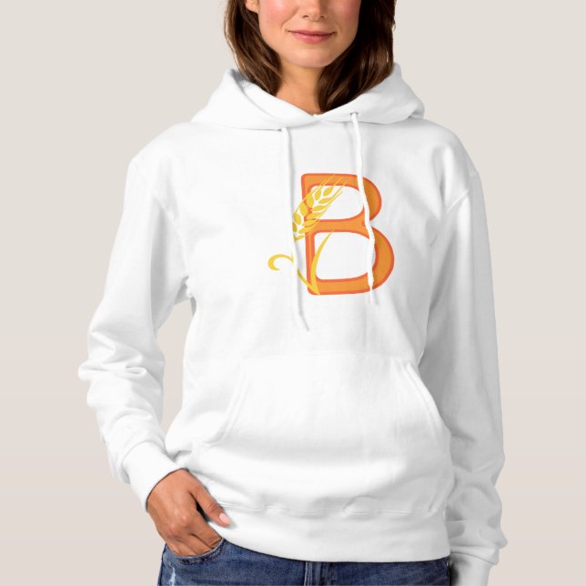 Sudadera Monograma floral de la letra mayúscula B (Anverso)