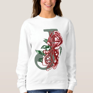 Sudadera Monograma floral J letra mayúscula