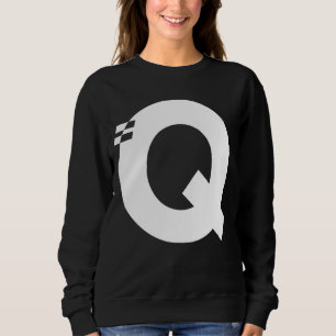 Sudadera Monograma inicial de alfabeto de letra Q