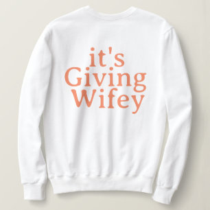 Sudadera Monograma Mínimo Moderno Con Estilo Wifey Personal