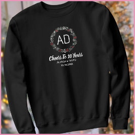 Sudadera Monograma moderno Esposo del décimo aniversario de