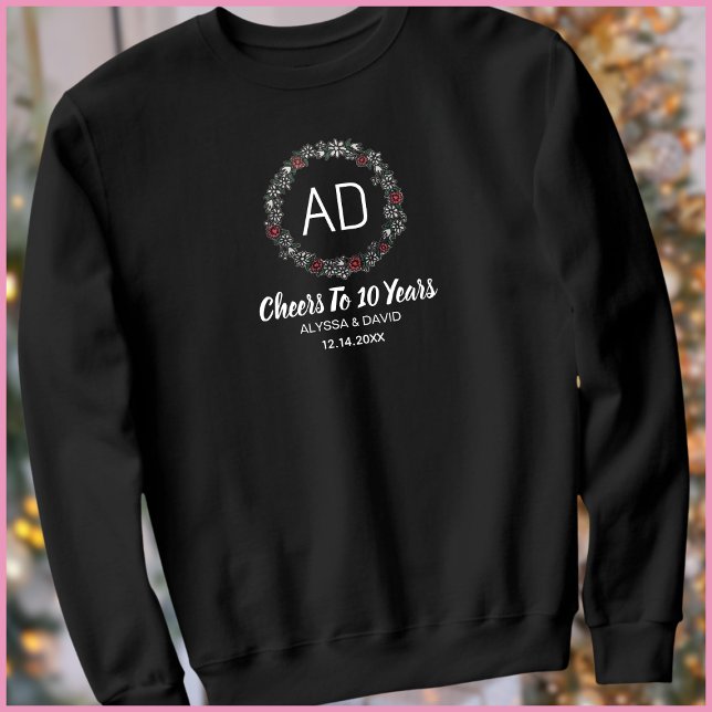 Sudadera Monograma moderno Esposo del décimo aniversario de (Subido por el creador)