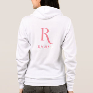 Sudadera Monograma Nombre moderno rosa elegante