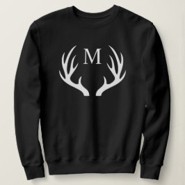 Sudadera Monograma personalizado con Antler de venado blanc