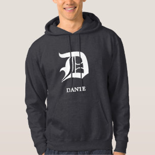 Sudadera Monograma personalizado de letra gótica negra