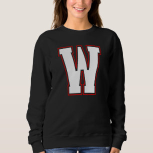 Sudadera Monograma W inicial letra W alfabeto mayúscula