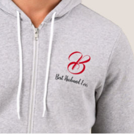 Sudadera Monogramado al mejor marido (carta inicial)