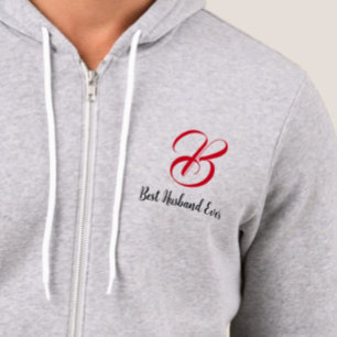 Sudadera Monogramado al mejor marido (carta inicial)