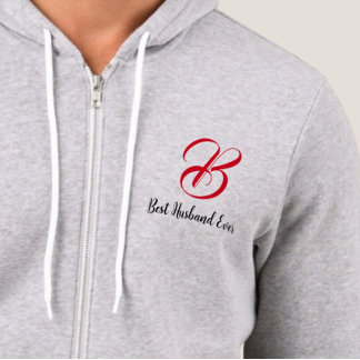 Sudadera Monogramado al mejor marido (carta inicial)