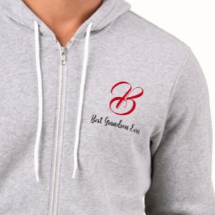 Sudadera Monogramado al mejor nieto (carta inicial)