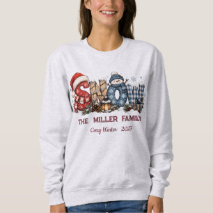 Sudadera Monos de nieve lindos para familias acogedoras en