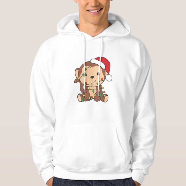 Sudadera Monos Navidades de monos Animales de Invierno Mono (Anverso)
