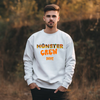 Sudadera Monster Crew Custom Name Halloween