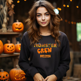 Sudadera Monster Crew Custom Name Halloween