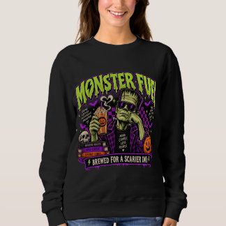 Sudadera Monster Fuel Retro Frankenstein Halloween Café S