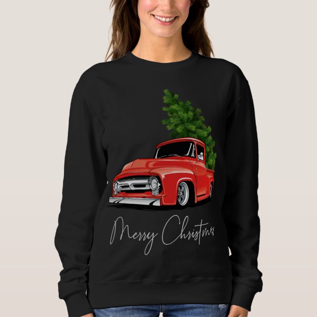 Sudadera Monster Red Truck Christmas Tree Xmas (Anverso)