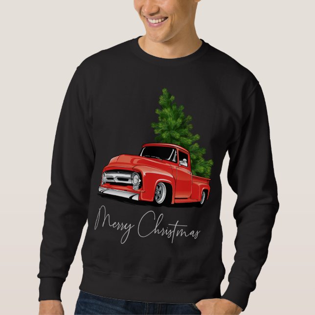 Sudadera Monster Red Truck Christmas Tree Xmas (Anverso)