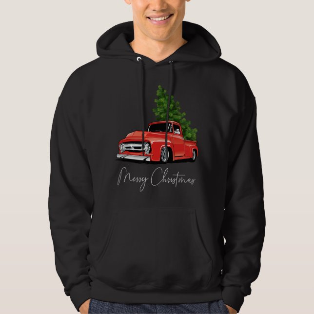 Sudadera Monster Red Truck Christmas Tree Xmas (Anverso)