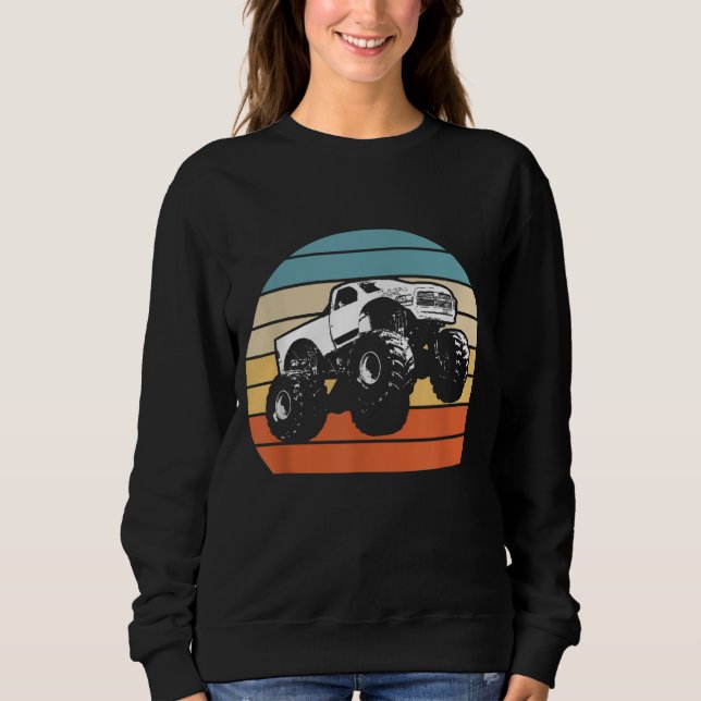 Sudadera Monster Truck Carreras de la bandera estadounidens (Anverso)