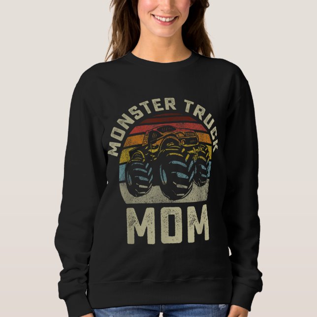 Sudadera Monster Truck Mamá Vintage Retro Style Mujeres (Anverso)