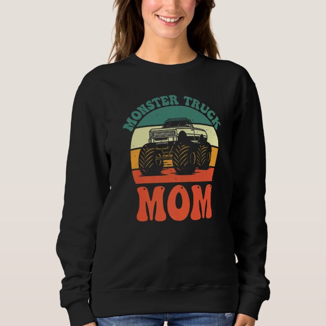 Sudadera Monster Truck MOM Retro Monster Truck Mother's Day (Anverso)