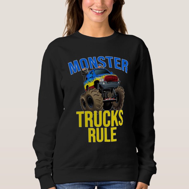 Sudadera Monster Truck Rule Monster For men Women Kids (Anverso)