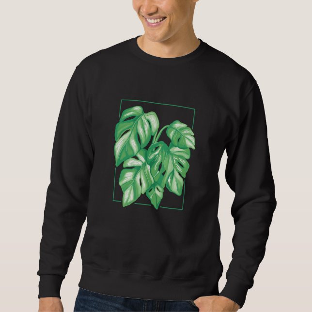 Sudadera Monstera Variegata House Plant Ear Tropical Leaf (Anverso)