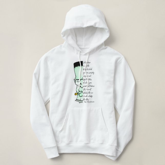 Sudadera Monstruo, amor y rabia de Frankenstein (Diseño del anverso)
