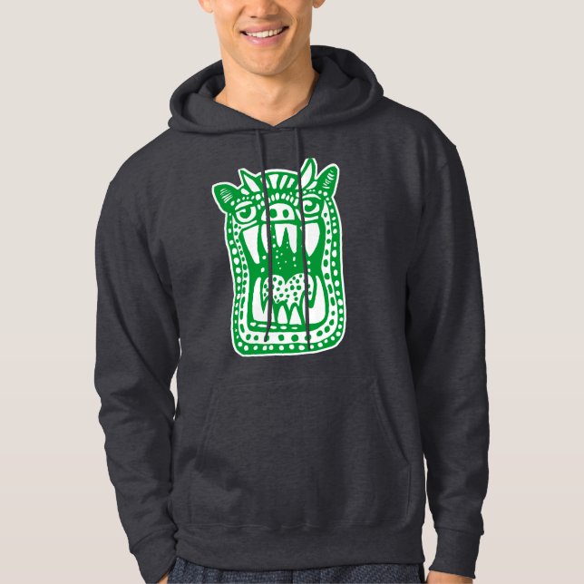 Sudadera Monstruo asustado - Verde (Anverso)