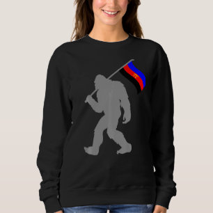 Sudadera Monstruo De Bandera Del Orgullo Poliamoroso Sobre 
