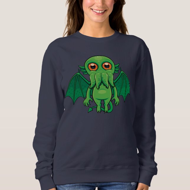 Sudadera Monstruo de Cthulhu Verde (Anverso)