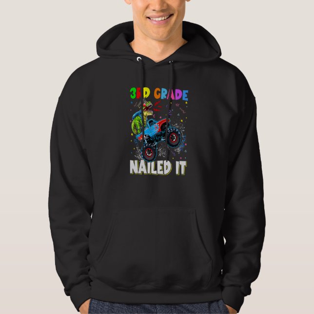 Sudadera Monstruo de dinosaurio de 3er grado con clavos (Anverso)