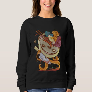 Sudadera Monstruo de fideos de Ramen vintage Kaiju