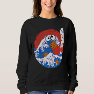 Sudadera Monstruo de la Gran Ola Comiendo Cocinas Kanji C J