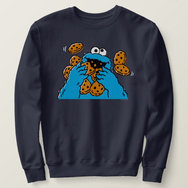 Sudadera Monstruo de las Galletas Comiendo Todas las Gallet (Anverso del diseño)