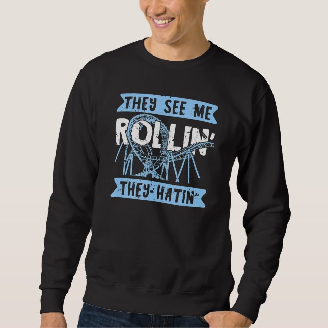 Sudadera Monstruo De Rollos Que Me Ven Rollin' Ellos Odian  (Anverso)