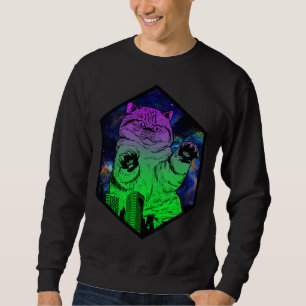 Sudadera Monstruo gigante Catzilla ataca el horizonte del g