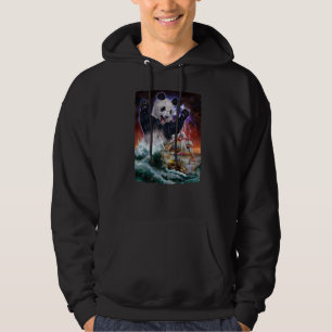 Sudadera Monstruo Gigante Panda Mientras Kraken Ataque Un B