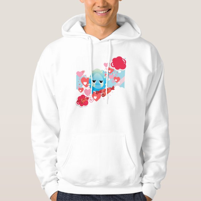 Sudadera Monstruo Triste Azul Espinoso con Dulce Caramelo (Anverso)