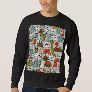 Sudadera Monstruos de Personalizados amables: fondo sin inc