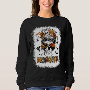 Sudadera Monstruosa Halloween Monstruo Moño Desordenado Cal