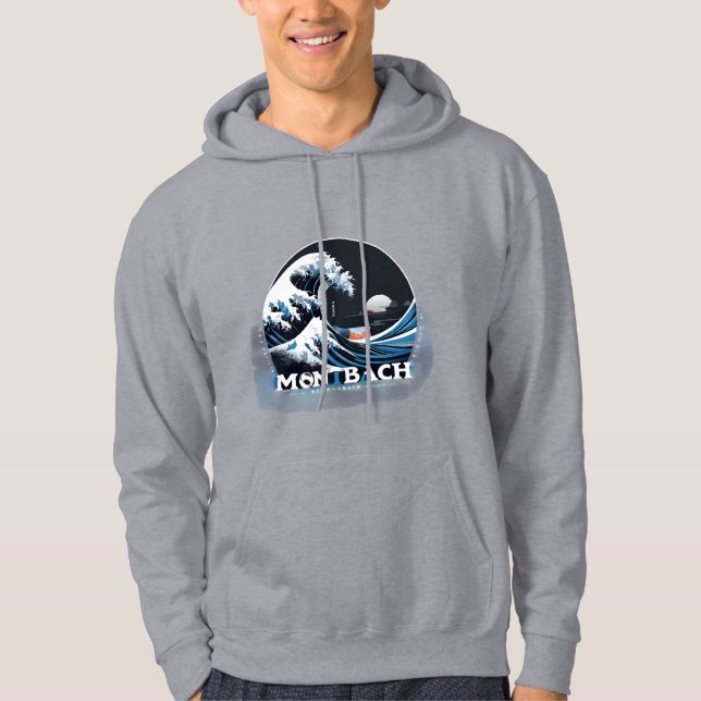 Sudadera Montabeach Bold Machine Wave Logo - Vector plano (Anverso)