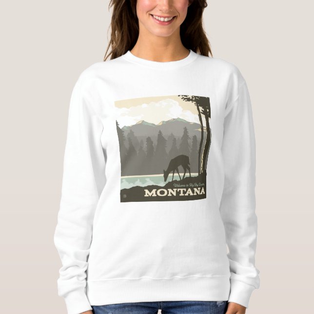 Sudadera Montana | Bienvenidos a Big Sky Country (Anverso)