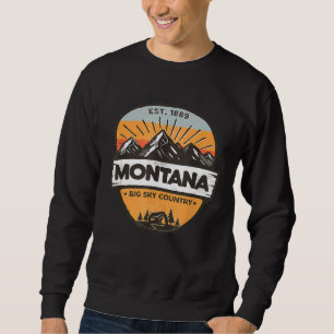 Sudadera Montana Big Sky Country Vintage Retro Mountain Cam