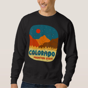 Sudadera Montaña de Colorado Estado Montañas Rocosas Retro
